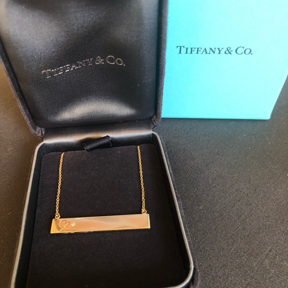 Tiffany & Co. Jewelry - Tiffany Loving Heart Bar Pendant necklace